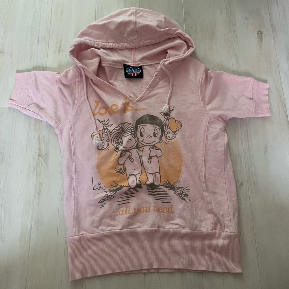 Junk food tee shirt with hood